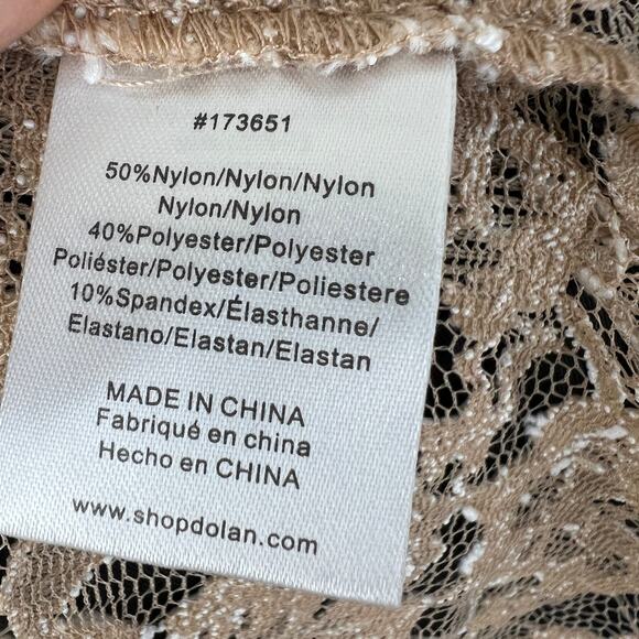 ANTHROPOLOGIE DOLAN Sheer Ivory Lace Puff Sleeve Mock Neck Blouse Top Size M NEW - Picture 12 of 13